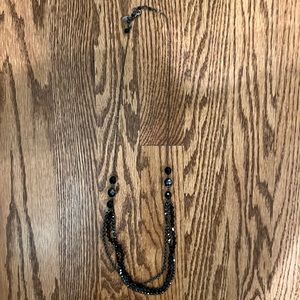 White House Black Market Long Black Necklace